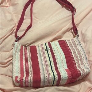 Striped Pink Shoulder Bag